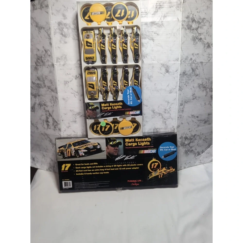 2x Matt Kenseth #17 NASCAR Dewalt String Lights Set of 20 Patio RV Christmas